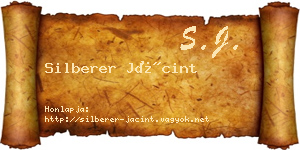 Silberer Jácint névjegykártya